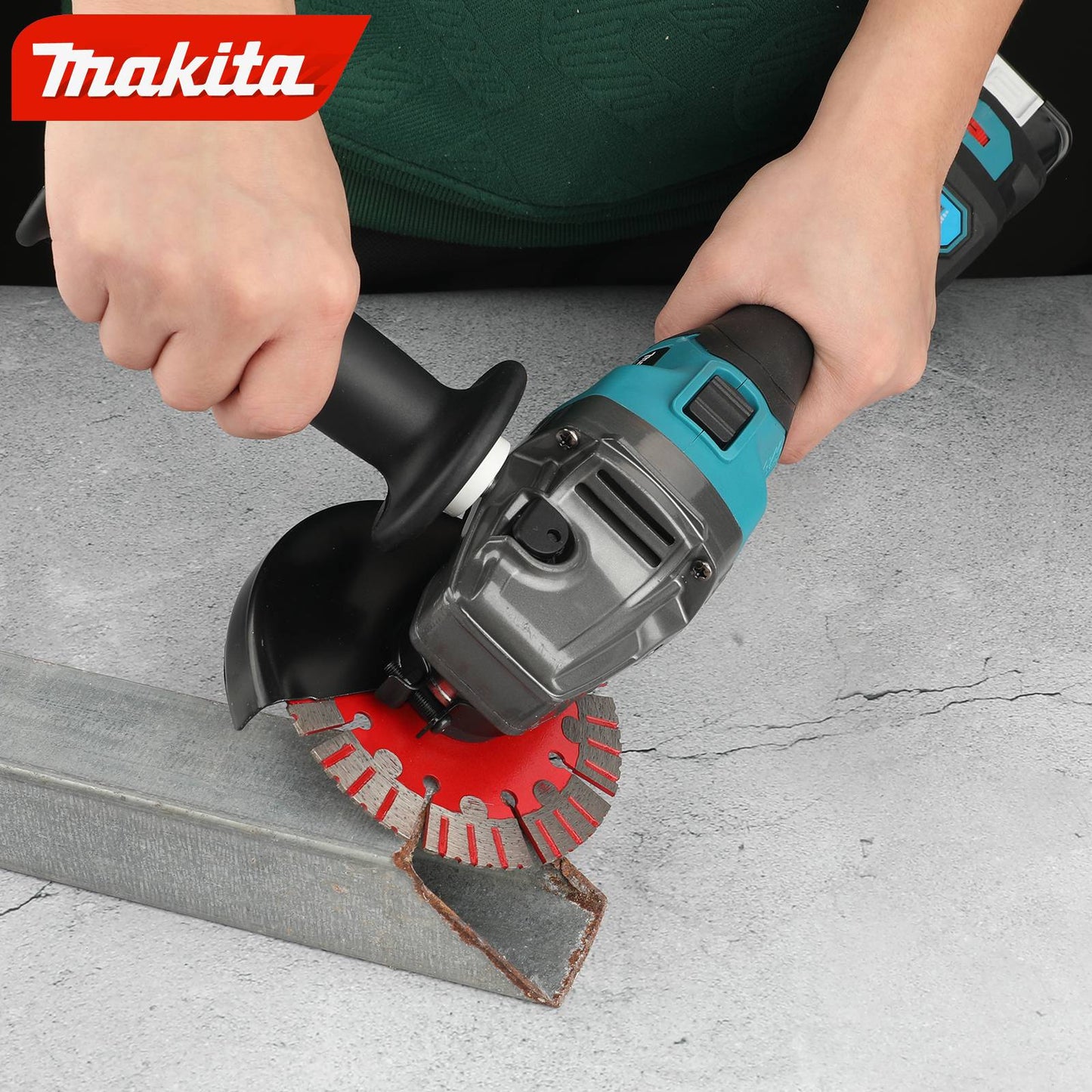 Makita nova esmerilhadeira angular de carregamento de alta potência GA035G, máquina de corte e retífica elétrica a lítio sem escovas