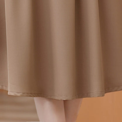 2024 New Solid Color Fringe Skirt Summer Classic Clothing Women's Loose Plus Size Skirt New Street Elegance Calf Belly Skirt