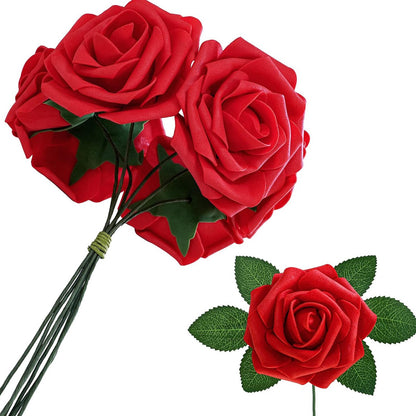 Artificial Flower PE Foam Rose Wedding Wreath Bride Bouquet Festival Decoration Accessory Home Room Outdoor Yard Diy Cheap Props