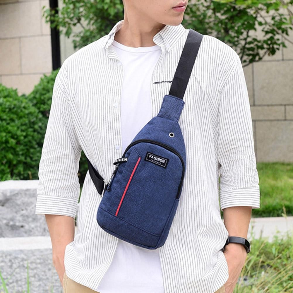 Men Small Casual Multifunctional Shoulder Bag Crossbody Bag On Shoulder Portable Travel Sling Bag Pack Messenger Pack Chest Bag