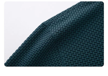 Summer New Men's Lop-up Hollow Short-sleeved Polo Tee Shirt Ice Silk Breathable Business Fashion T-Shirt Male Brand Clothes