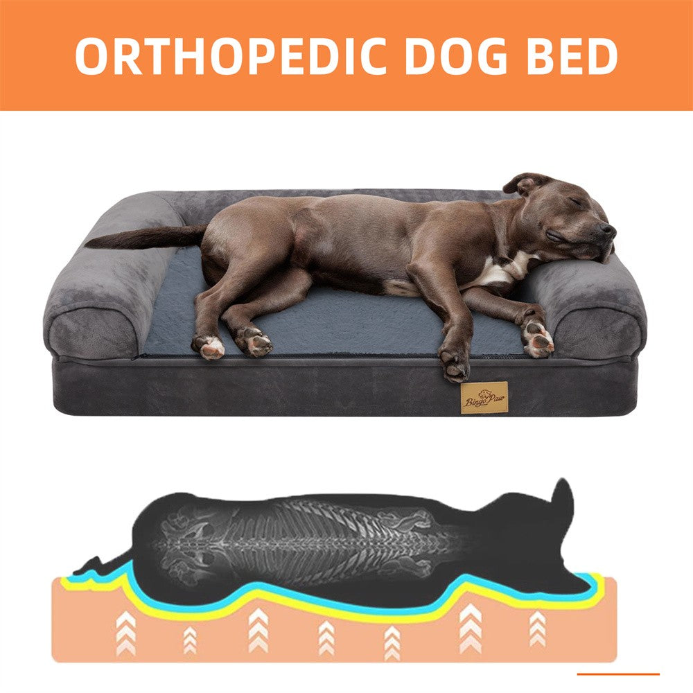 Cama para Cães Calmante Grande XXXL Ortopédica com Espuma de Memória, Sofá-Cama, Capa Impermeável Removível, Tapete de Pelúcia para Cães Pequenos, Médios e Grandes