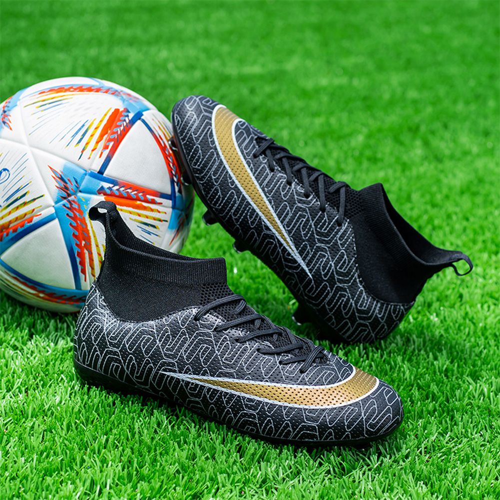 Men's and Women's Football Cleats Firm Ground Outdoor Football Shoes Lightweight Sports Sneaker Rugby Boots