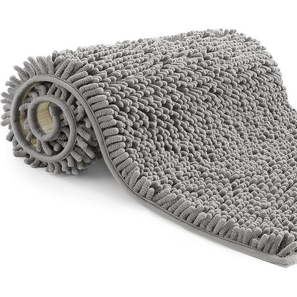 Bathroom Rugs Absorbent Machine Washable Non Slip Chenille Bath Mats Quick Dry Bathmat for Bath Shower Bedroom Door Mat