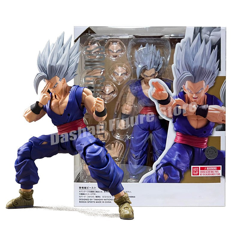 Shf Dragon Ball Son Gohan Besta Action Figure PVC Boneco Colecionável Articulado Anime 17cm Super Saiyajin Gohan Brinquedo Modelo de Presente