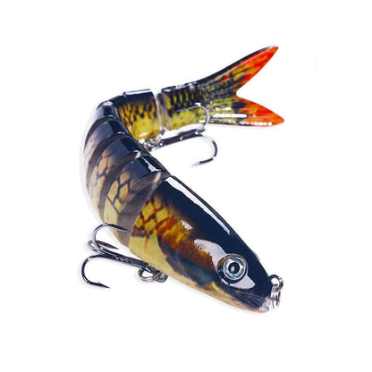 Iscas Artificiais Articuladas Wobblers para Pesca de Lúcio 13,4cm, Seções Múltiplas, Isca Rígida Artificial para Trolling, Ferramentas de Pesca de Carpa e Lúcio