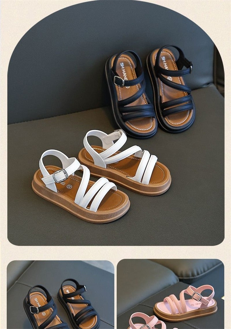 Breathable Lightweight Girls Sandals Summer Casual Children Sandal Girl Baby Flat Shoes Fashion Casual Non Slip Kids Beach Shoes