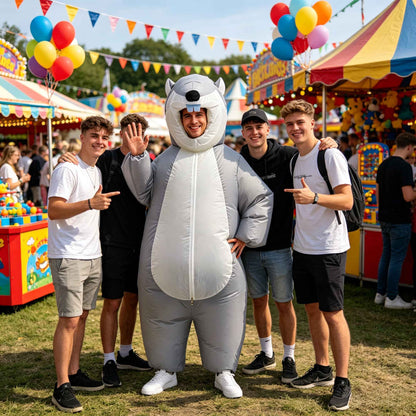 Cartoon Squirrel Inflatable Costume Mascot Adult Parade Character Cosplay Animal Birthday Halloween Party Event Set