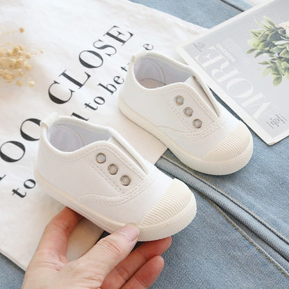 New Children's Low Cut Canvas Shoes Breathable Boys' Cloth Shoes Fashion Girls' Casual Shoes Colored Biscuit Shoes