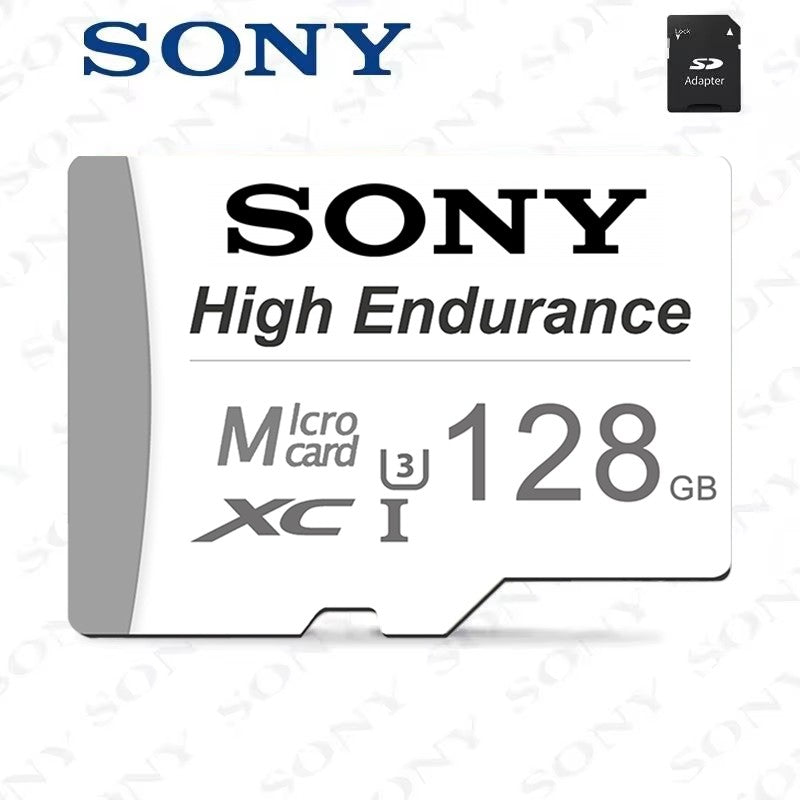 Cartão Micro TF/SD de Alta Resistência SONY 512GB 64GB 128GB 256GB Cartão de Memória de até 100MB/s Cartão Flash TF para Monitoramento Câmera Veicular