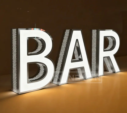 Custom Business Sign 3d Logo Led Light Business Label Advertising Shop  Signs Luminous Acrylic Signboard