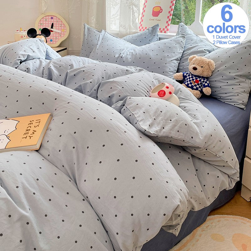 Pre-Washed Microfiber Duvet Cover Set with 2 Pillowcases - Ultra Soft Wrinkle-Resistant Bedding Set, Hypoallergenic & Breathable