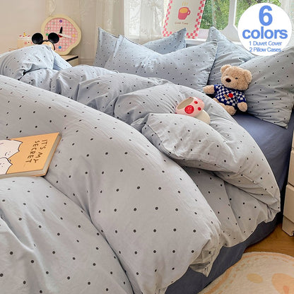 Pre-Washed Microfiber Duvet Cover Set with 2 Pillowcases - Ultra Soft Wrinkle-Resistant Bedding Set, Hypoallergenic & Breathable