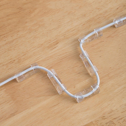 20/100 peças Grampos Organizadores de Cabos Suporte de Fio Transparente Gerenciador de Fios de Casa Escritório Enrolador de Linha de Dados USB Protetor de Ganchos