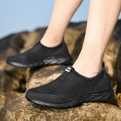 Tênis Masculino YRZL Respirável em Mesh, Casual, Antiderrapante para Uso Externo, Tamanho Grande, Loafer Leve para Caminhada, Calçado Masculino de Tênis