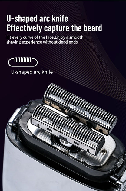 Kemei Tx1 Rechargeable Metal Housing Pro Electric Shaver For Men Hair Beard Electric Razor Bald Shaving Machine Finishing Fade