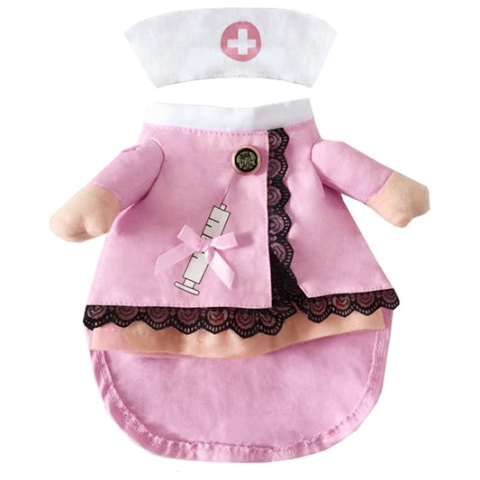 Fantasia de enfermeiro(a) para cachorro e gato, roupinha de enfermeiro(a) para animais de estimação, roupa de Halloween, Natal, para gatos e cães de pequeno e médio porte