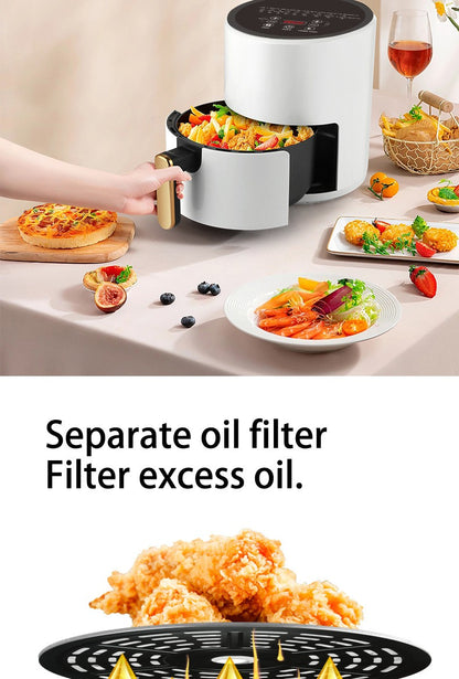 6L Large Air Fryer,Multifunction Digital Air Fryer Without Oil Electric Oven, Dehydrator, Air Fryer with LED Touch Panel
