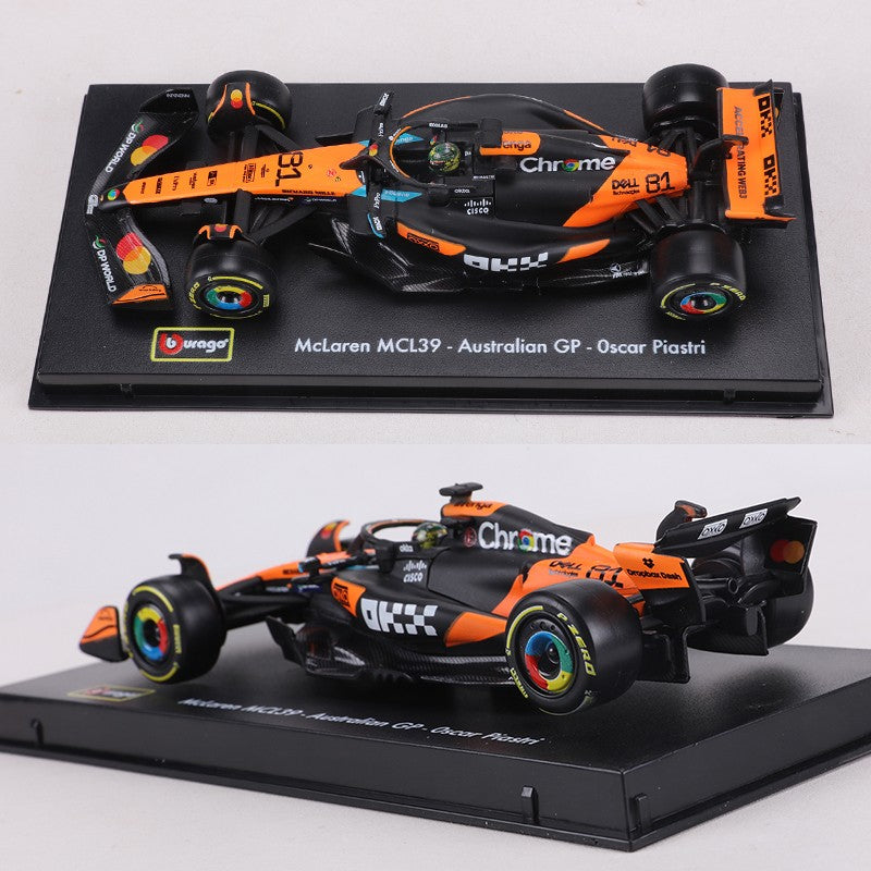 Burago 1:43 2025 McLaren MCL39 F1 Carro de Corrida Edição de Capa Dura Nº 4/Nº 81 Modelo de Carro em Liga