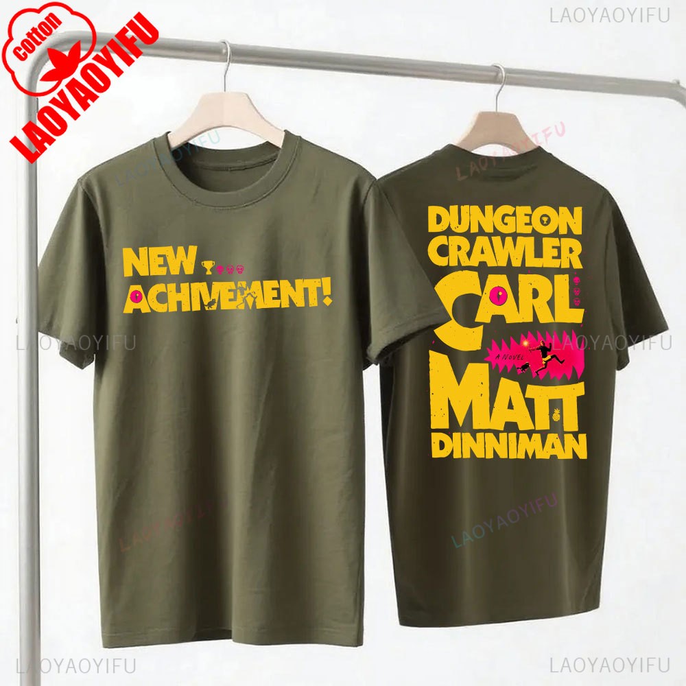 New Achievement Dungeon Crawler Carl Shirt Gift for Reader Fantasy Science Fiction Book Lover Donut Fan Tops Bookish Tees