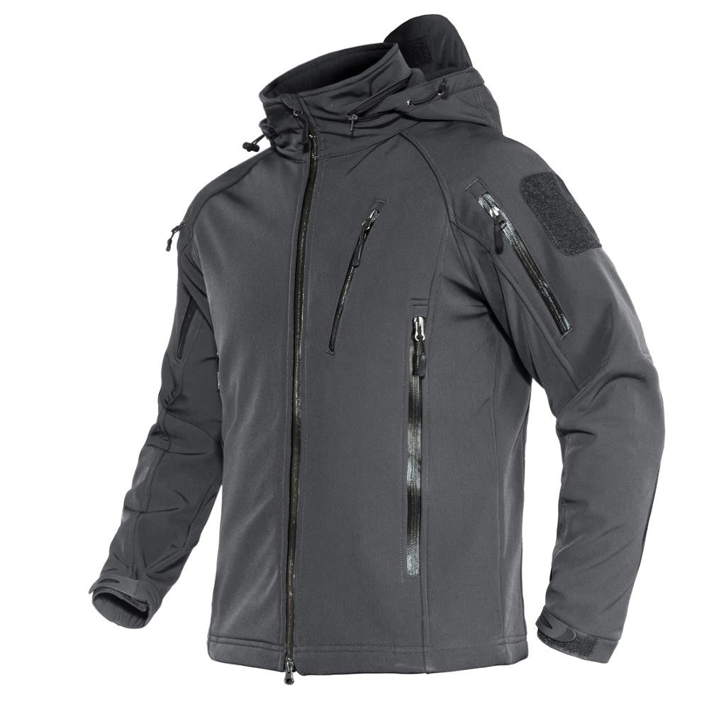 TACVASEN Fleece Lined Waterproof Jackets Mens Jacket Coats Outdoor Safari Windbreaker Winter Warm Work Jacket Outwear Windproof