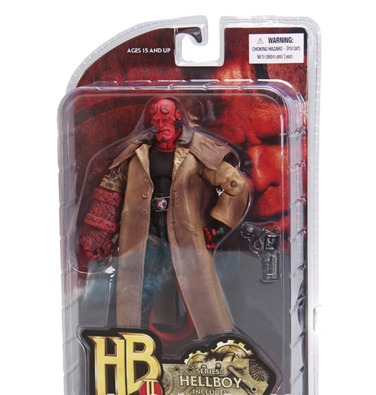 Mezco Studio Hellboy 7 Inches Figure Anime Trenchcoat Variant Hellboy Samaritan Pvc Hellboy Figure Model Toy Doll Collect Gift