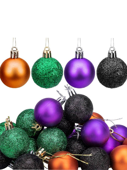 Hallowmas Decoration Balls Christmas Tree Hanging Ornaments Halloween Shiny Ball Festival Family Party Decorations