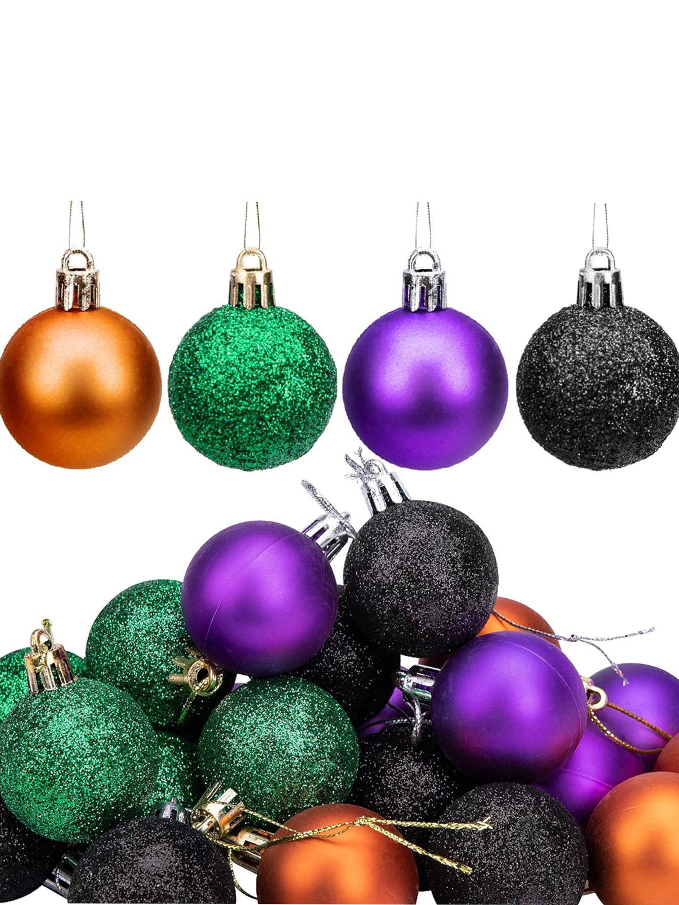 Hallowmas Decoration Balls Christmas Tree Hanging Ornaments Halloween Shiny Ball Festival Family Party Decorations
