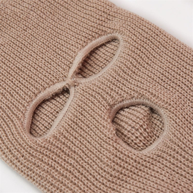 New Full Face Cover Ski Mask Hat 3 Holes Balaclava Army Tactical CS Windproof Knit Beanies Bonnet Winter Warm Unisex Caps