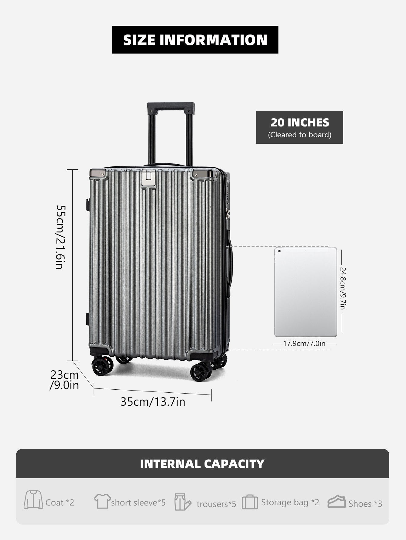 2025 New Large-Capacity and Durable Luggage Roller Suitcase Men and Women Carry-On Boarding Travel 20/24/28 Multi-Piece Set