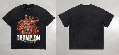 CBUM Workout Tshirt Gym Bodybuilding Men Clothing Oversized Sportwear Cotton US Sized Men Washed T-Shirts