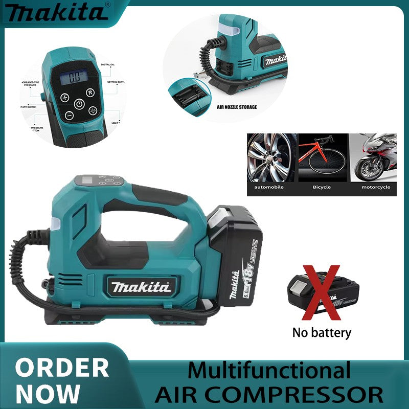 Inflador automático sem fio Makita DYS59 Bomba de ar elétrica Compressor de ar portátil para pneus de carro para bateria Makita 18V (sem bateria)