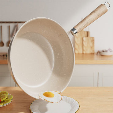 Deepen Non-Stick Frying Pan Wok Medical Stone Household Steak Pancake Pot Induction Cooker Gas Stove Universal Kitchen Cookware