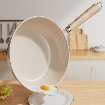 Deepen Non-Stick Frying Pan Wok Medical Stone Household Steak Pancake Pot Induction Cooker Gas Stove Universal Kitchen Cookware