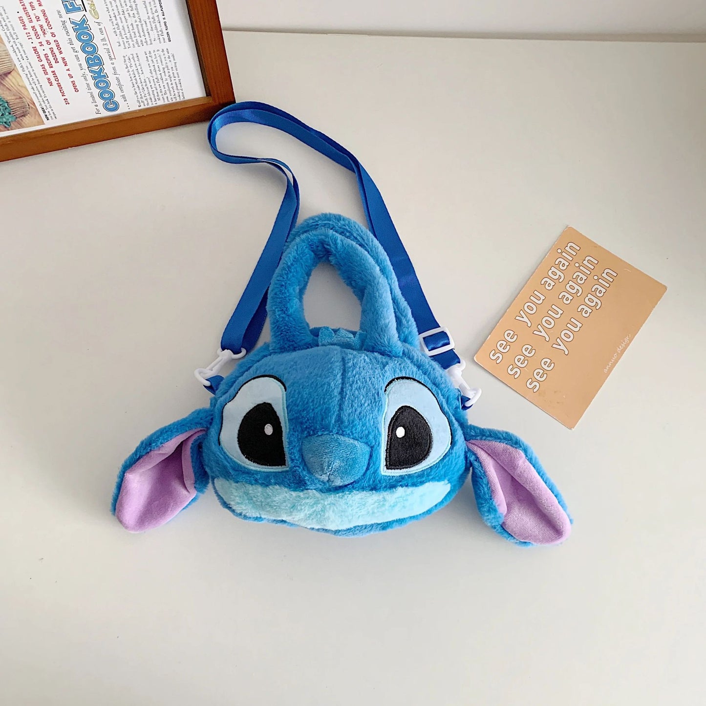 Disney Lilo & Stitch Plush Toys Kawaii Plush Messenger Bag Girl Handbag Anime Stuffed Toys Children Cartoon Plushie Soft Bag
