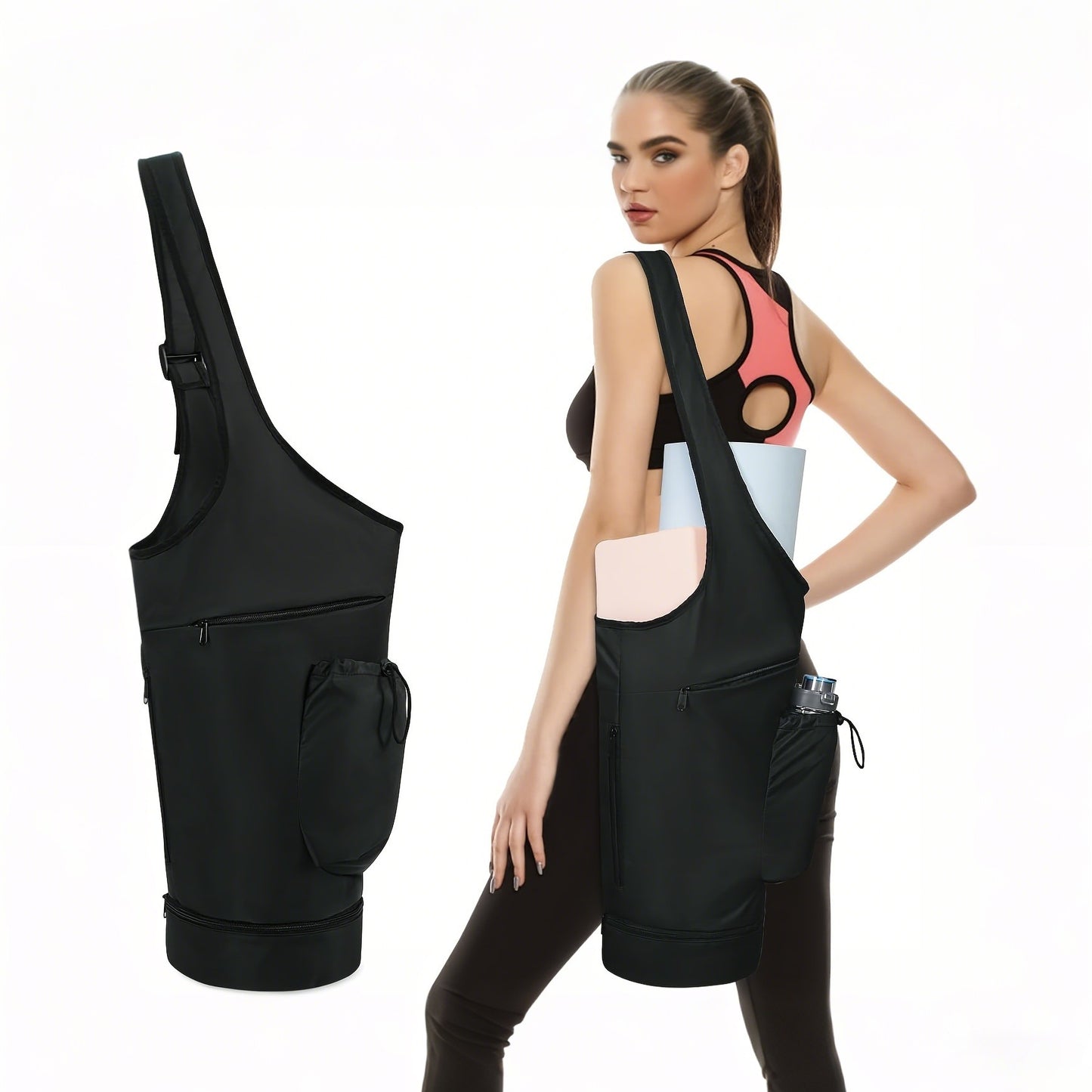 Yoga Mat Bag ?arrier - Multi-Functional Yoga Mat Carrier Bag with Water Bottle Pocket - Versatile Gym Yoga Mat Bags for Women