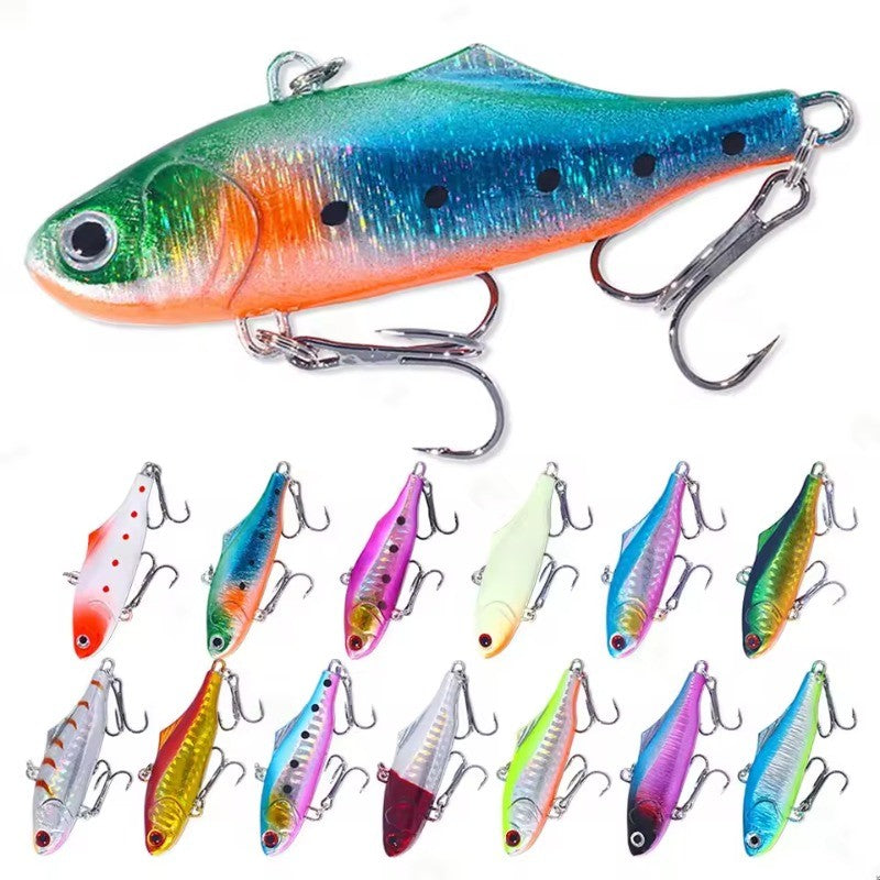 1 unidade de isca de pesca VIB de inverno 7cm 24g, iscas de pesca de inverno de arremesso longo que afundam, iscas artificiais Crankbait
