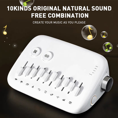 1pc Mini Sleep Sound Machine 10 Soothing Nature Sounds Portable Mini Sleep Sound Machine, Noise Cancelling With Breathing Light