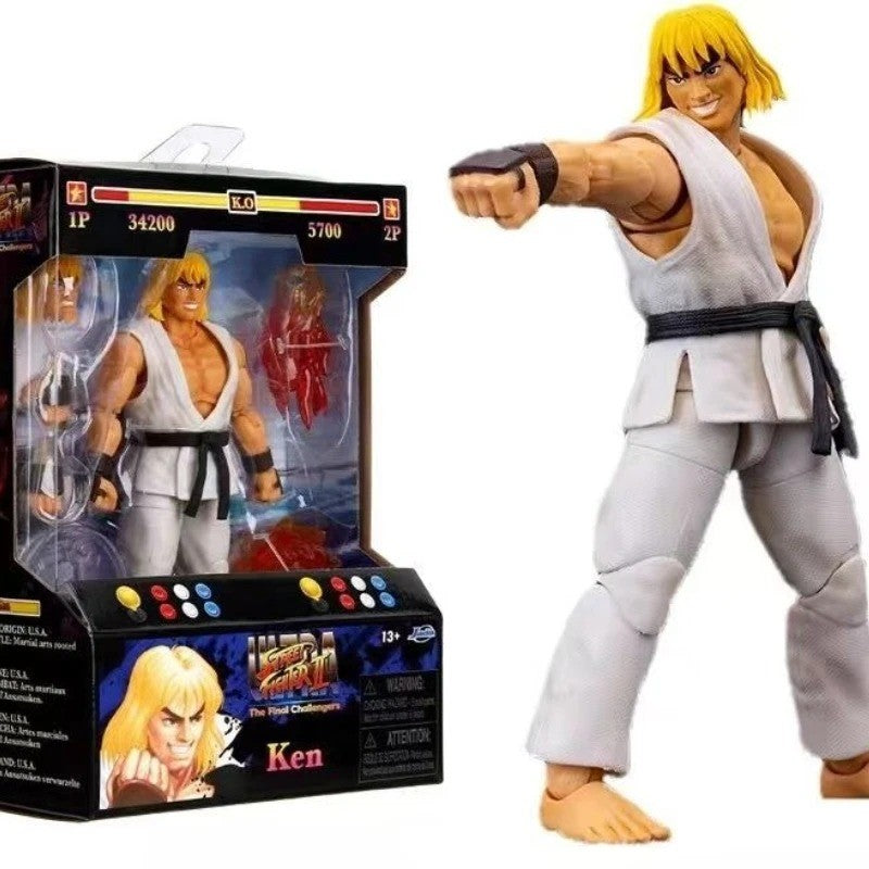 Em estoque Jada Toys Ultra Street Fighter II M.Bison Dhalsim Violent Ken RYU Guile 6" Boneco Colecionável Modelo Brinquedo Presente