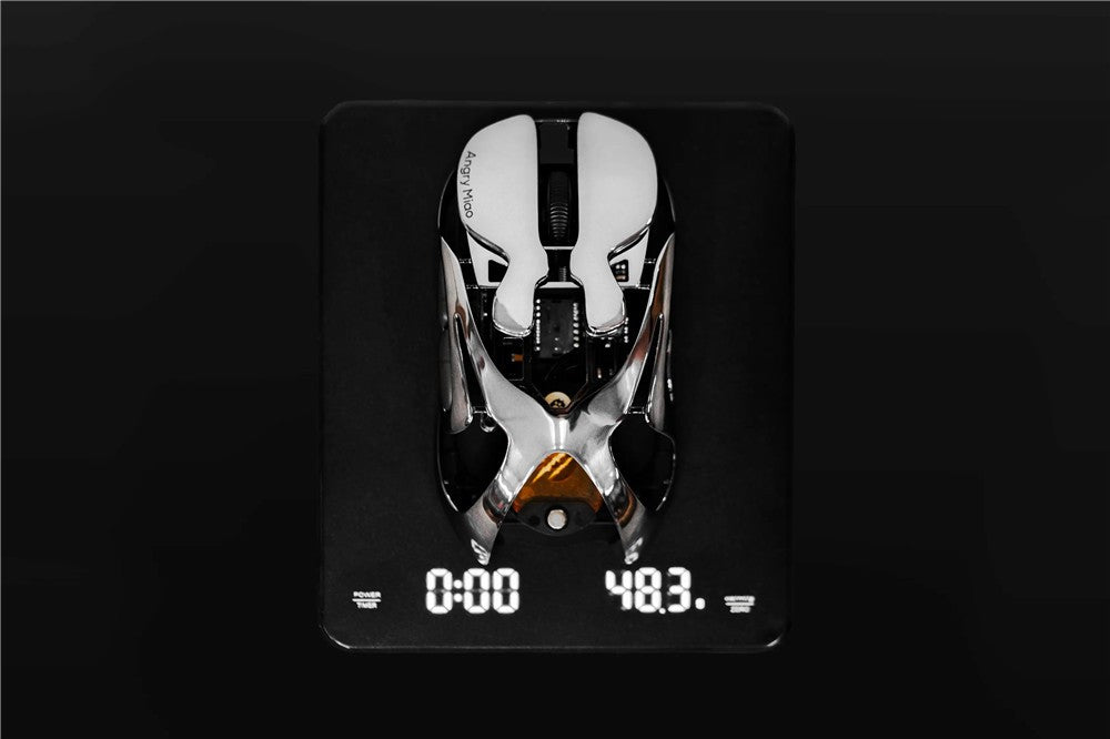 Mouse Gamer Sem Fio Angry Miao Infinity Hot-Swappable PAW3950 Dual 8K com Fio Tri-Mode Mirror Shadow