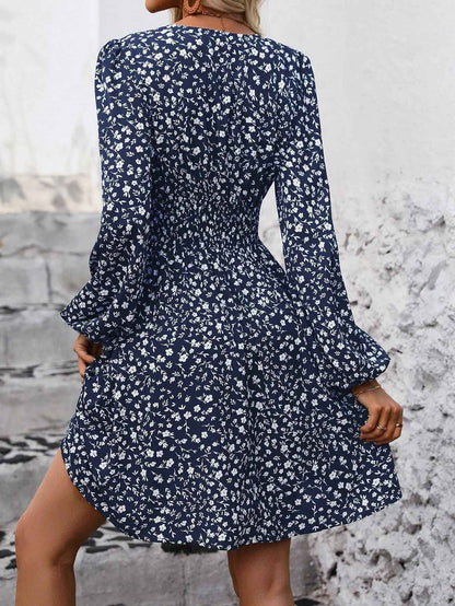 Dresses 2025 Woman Clothing V Neck Lantern Sleeve Wrap Mini Dress Ruched Waist Flowy Hem Elegant for Autumn and Party Styles ?
