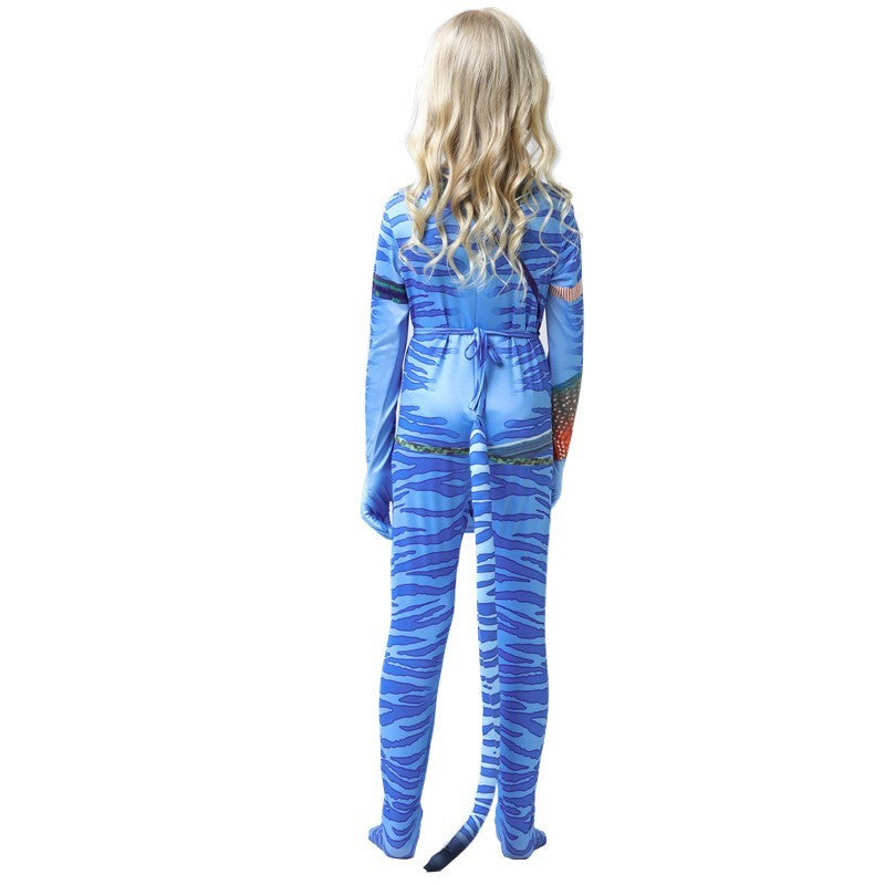 2026 Halloween Cosplay Avatar Costume Fire and Ashes Avatar3 Cosplay Hero One Piece Tight Fitting Clothing Na'vii Jumpsuit