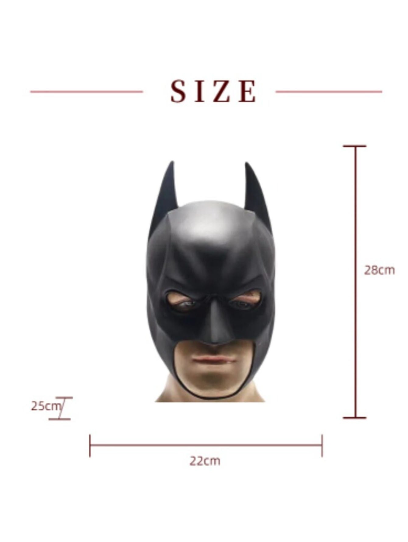 Bat Mask Headgear Latex Material Cosplay Headgear Halloween Night Dance Party Adult Masquerade Mask Latex Mask for Men Anime