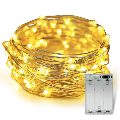 10pcs 2m 3M 5M 50led Copper Wire LED String lights Holiday lighting Fairy Garland For Christmas Tree Wedding Party Decoration