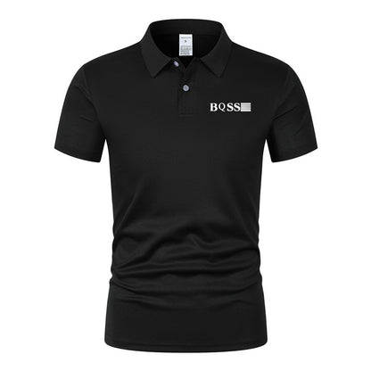 Men's Polo Shirt Printed Summer Collar Stripe Men's Short Sleeve Casual Breathable Lightweight Luxury Cool T-shirt