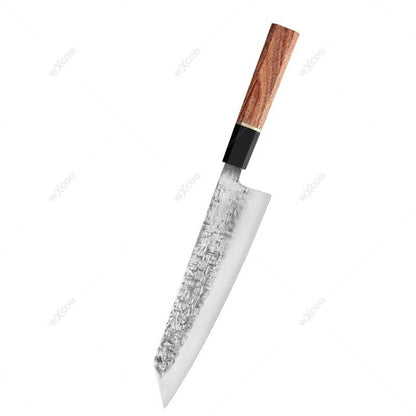 WXCOO Forged Hammer Pattern Japanese Santoku Knife Meat Cleaver Professional Chef Knife Kitchen Vegetable Fruit Slicing Knife