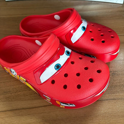 Sandálias Adulto para Exterior Relâmpago McQueen Carros Pixar Desenhos Animados Sólidas Impermeáveis Chinelos Respiráveis de EVA Sem Luz