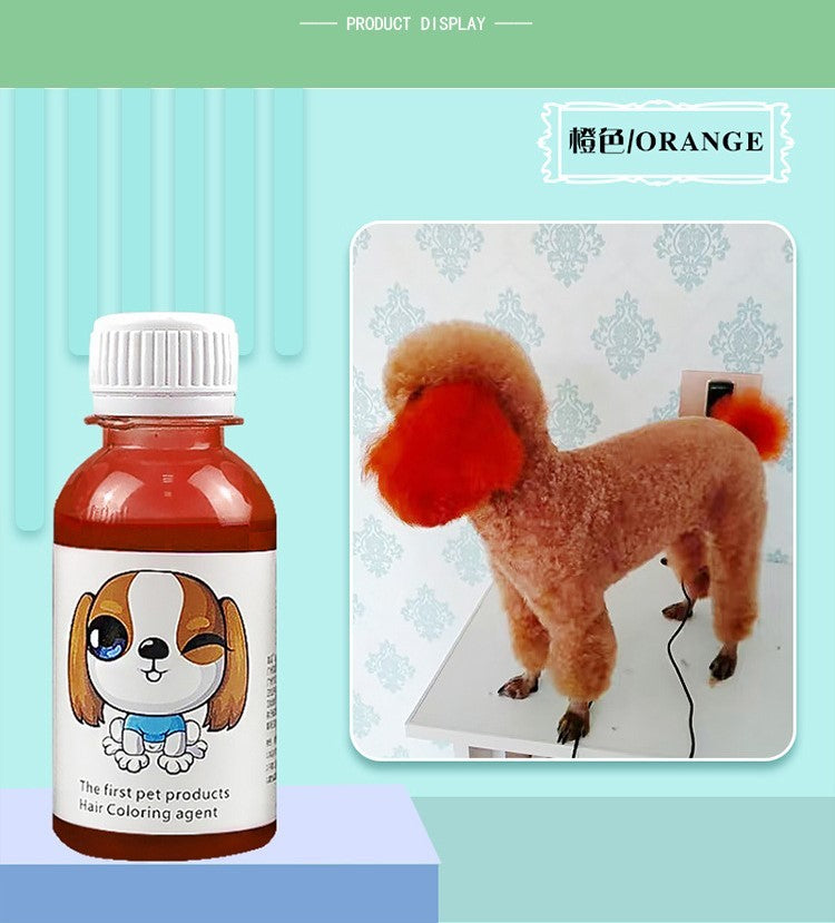 Pasta de Tintura para Pelos de Animais de Estimação Duradoura para Cães, Pasta de Tintura de Poodle Bichon, Removedor de Manchas Coloridas em Pó 100ML
