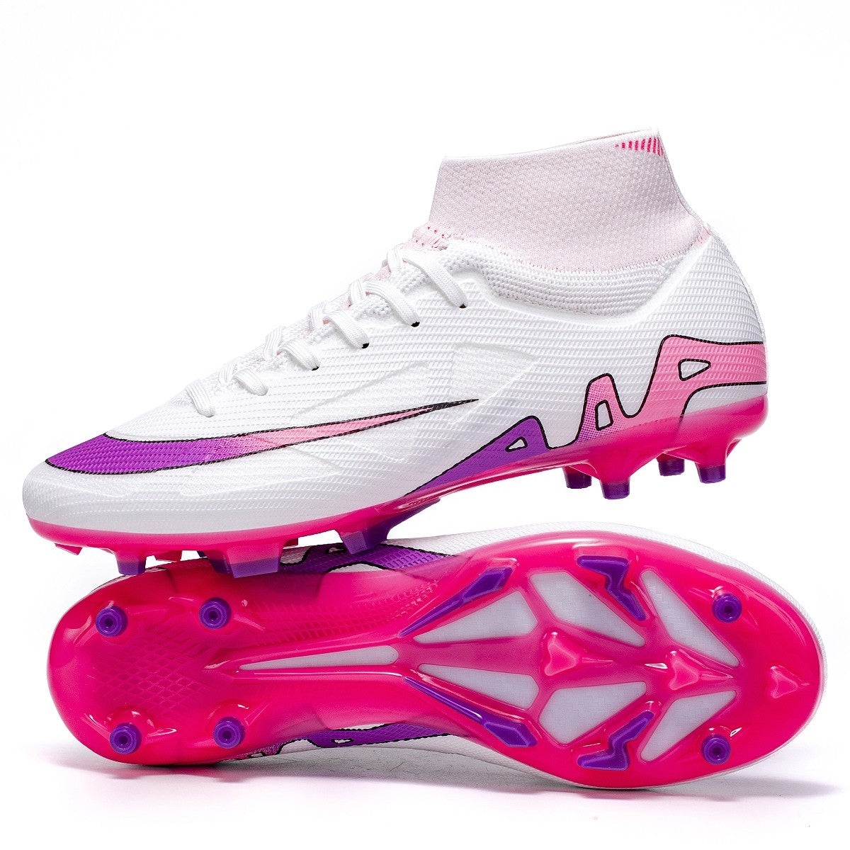 New Men High-top Football Boots Grass Cleats Non-Slip Soccer Shoes Futsal Sneakers High-quality Match Indoor Hot-selling Outdoor