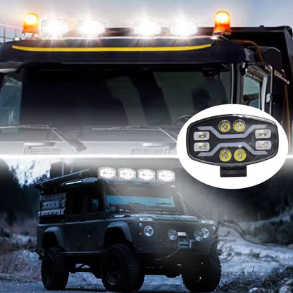 JALVN7 LED Luz de Condução para Caminhão Off Road Scania Man LED Farol de Trabalho DRL Amarelo Branco 100W 22000LM